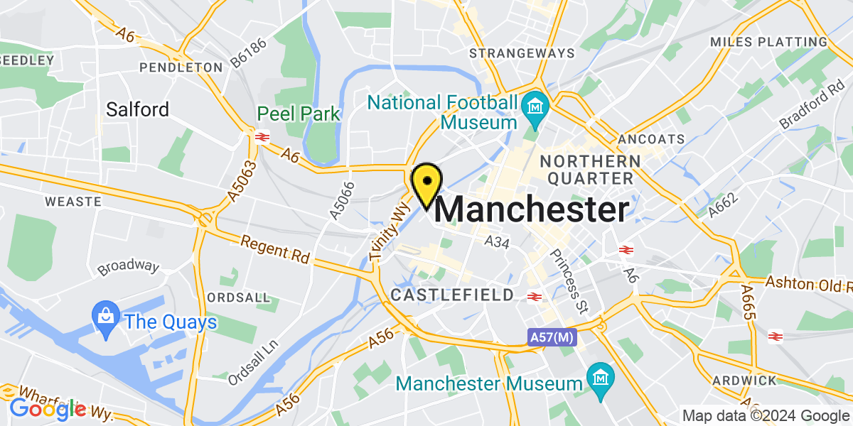 Map of Manchester Spinningfields