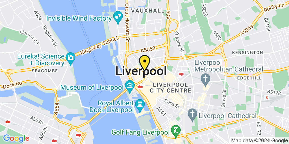 Map of Liverpool Hackins Hey