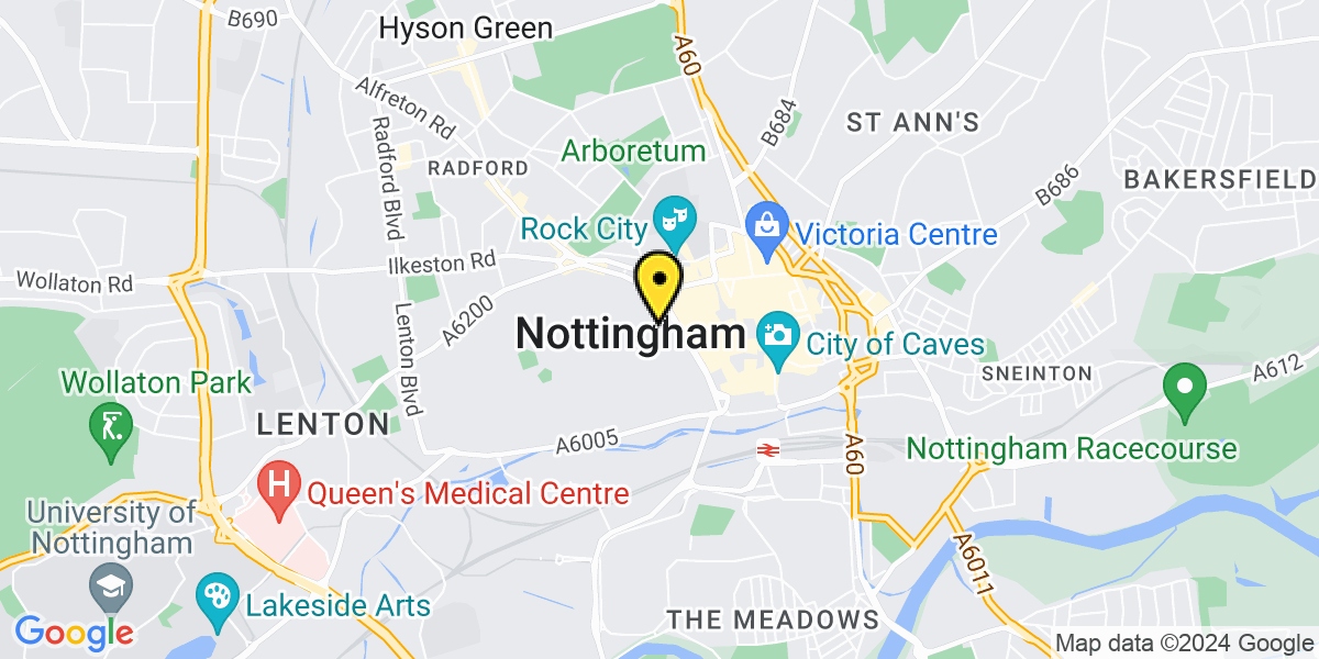 Map of Nottingham Mount Street