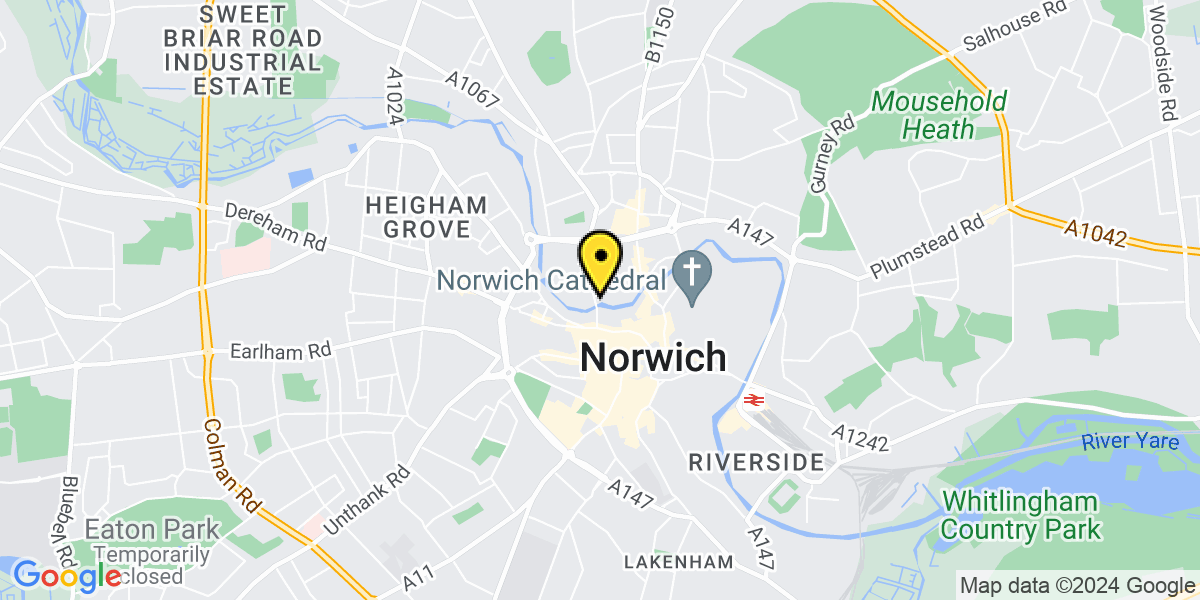 Map of Norwich Duke Street