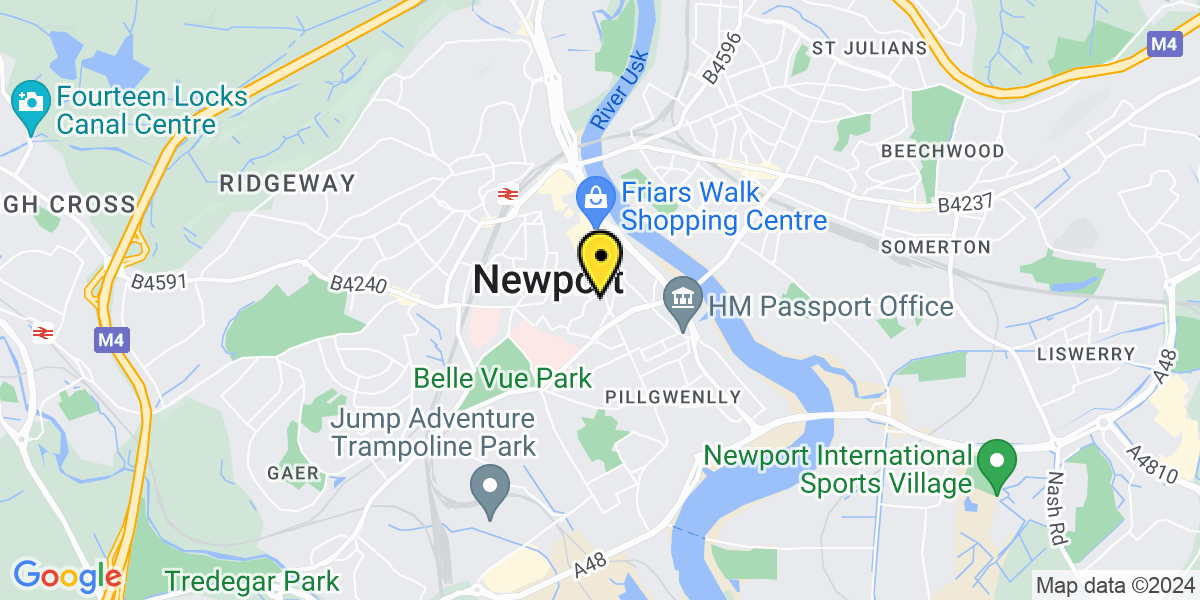 Map of Newport St Paul's