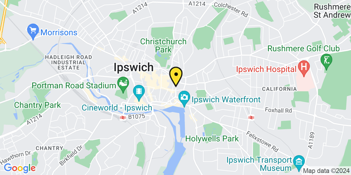 Map of Ipswich Bond Street
