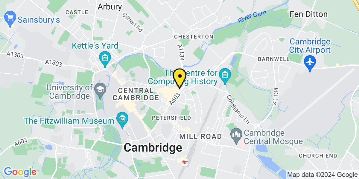 Map of Cambridge East Road