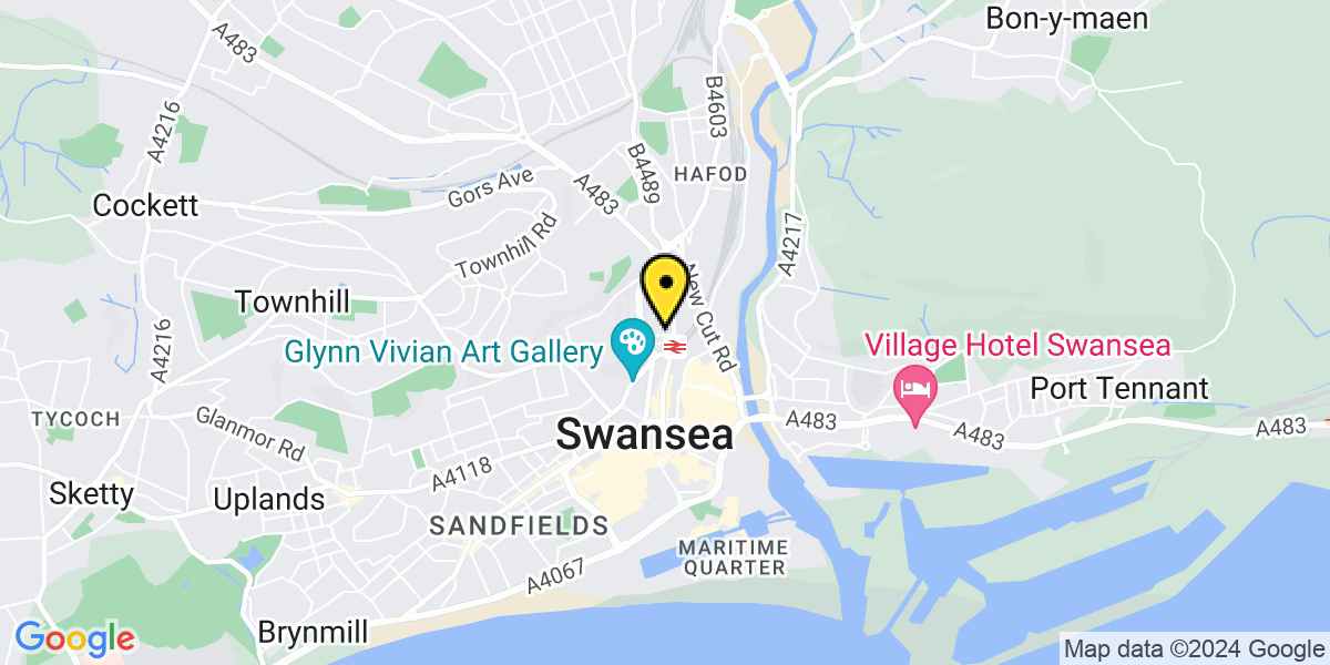 Map of Swansea Ebenezer Street