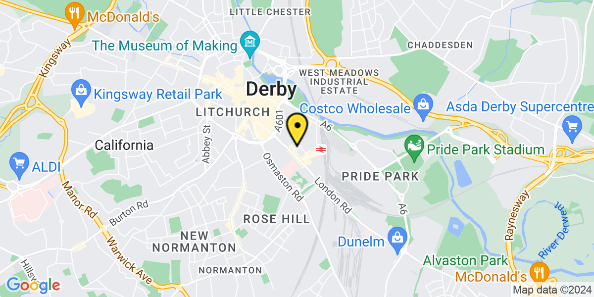 Map of Derby London Road