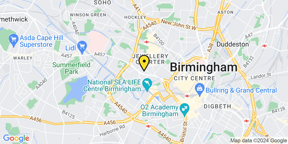 Map of Birmingham Arthur Place