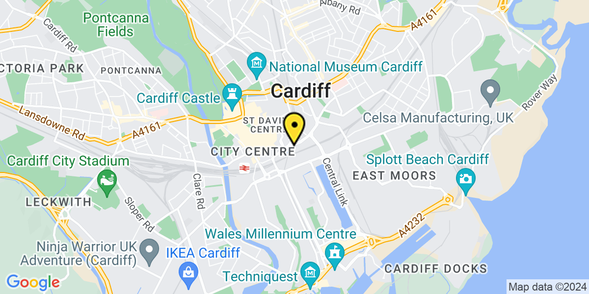 Map of Cardiff Pellett Street