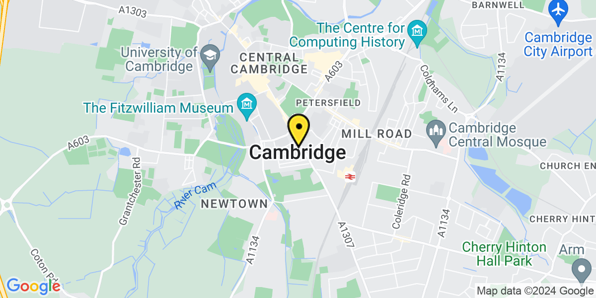 Map of Cambridge Hills Road