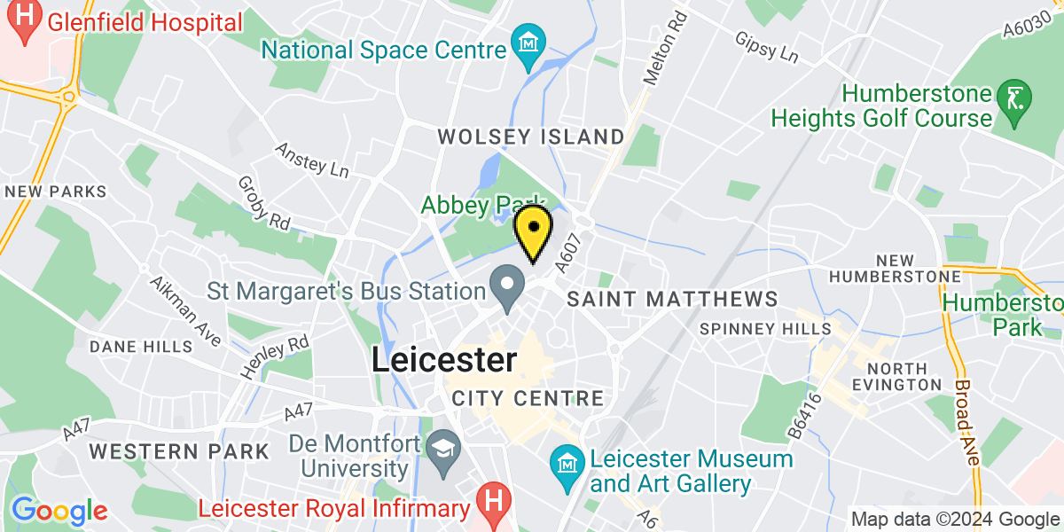 Map of Leicester Navigation Street