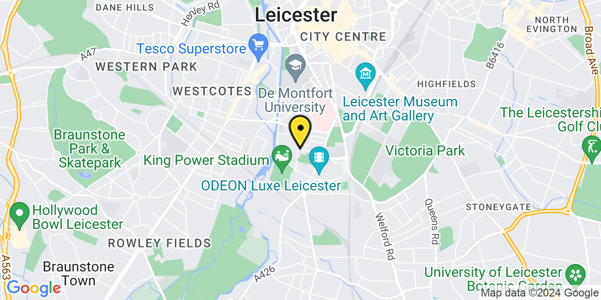 Map of Leicester Brazil Street