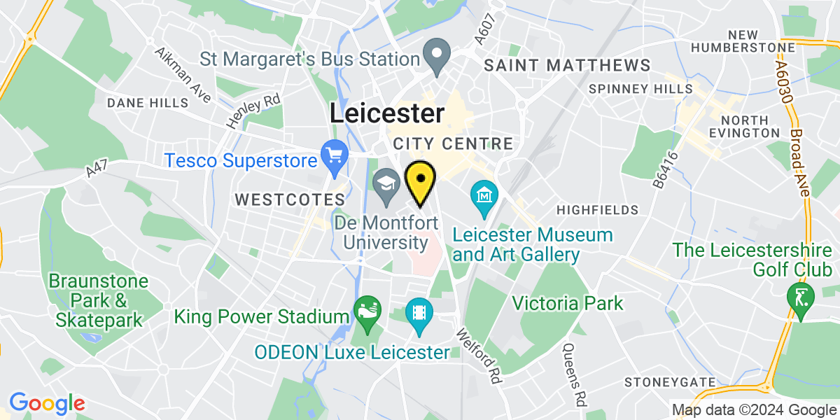 Map of Leicester Oxford Street
