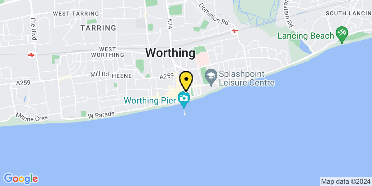 Map of Worthing Bedford Row