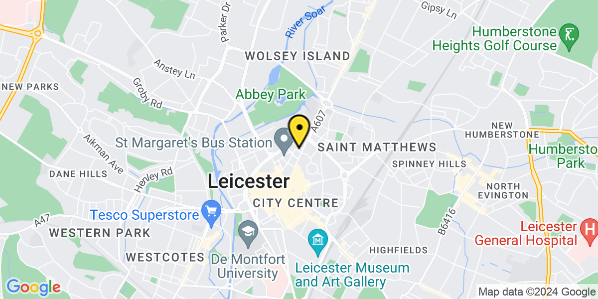 Map of Leicester Garden Street
