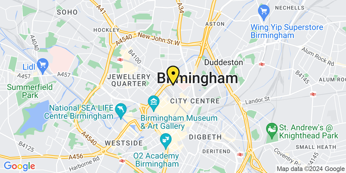 Map of Birmingham Royal Angus