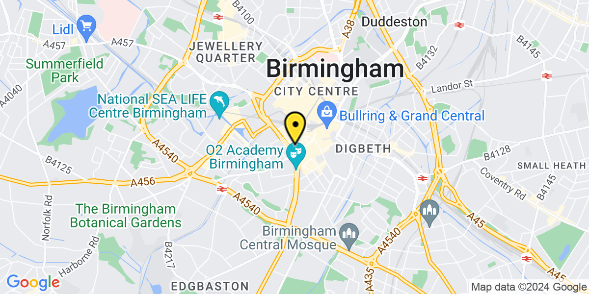 Map of Birmingham New Street