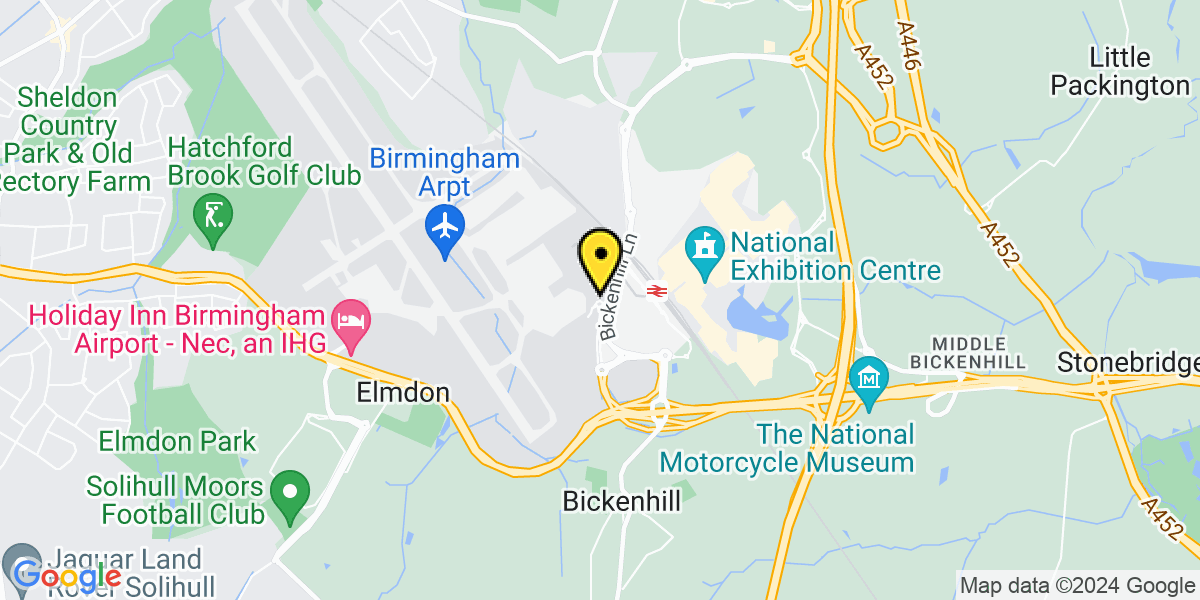 Map of Birmingham Airport Car Park 1