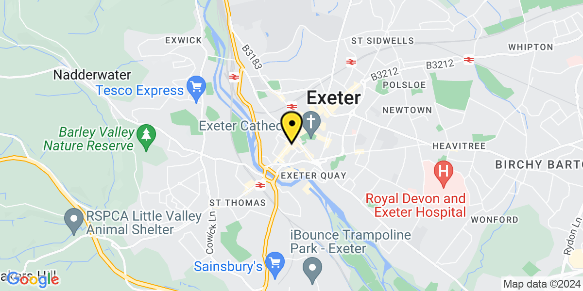 Map of Exeter Market Street