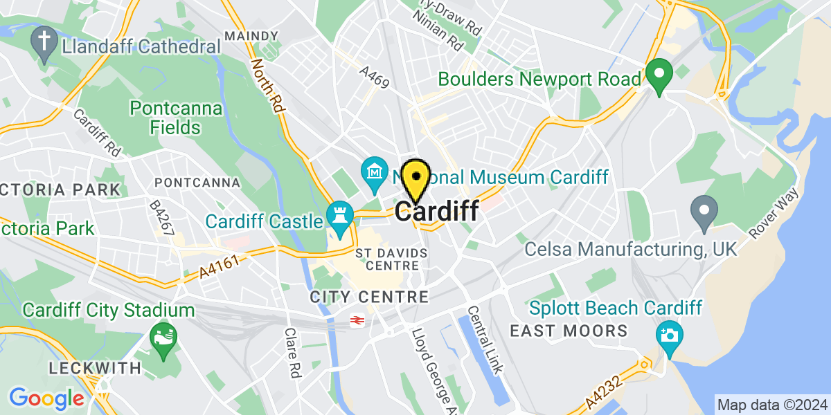 Map of Cardiff Dumfries Place