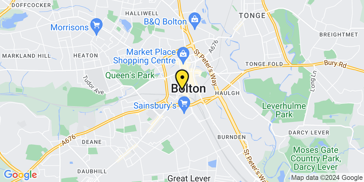 Map of Bolton Octagon Theatre MSCP