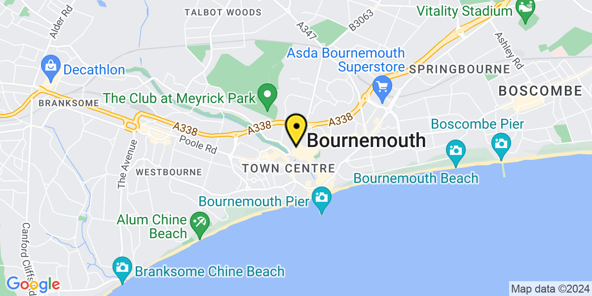 Map of Bournemouth The Square
