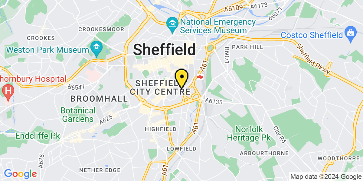 Map of Sheffield Sidney Street