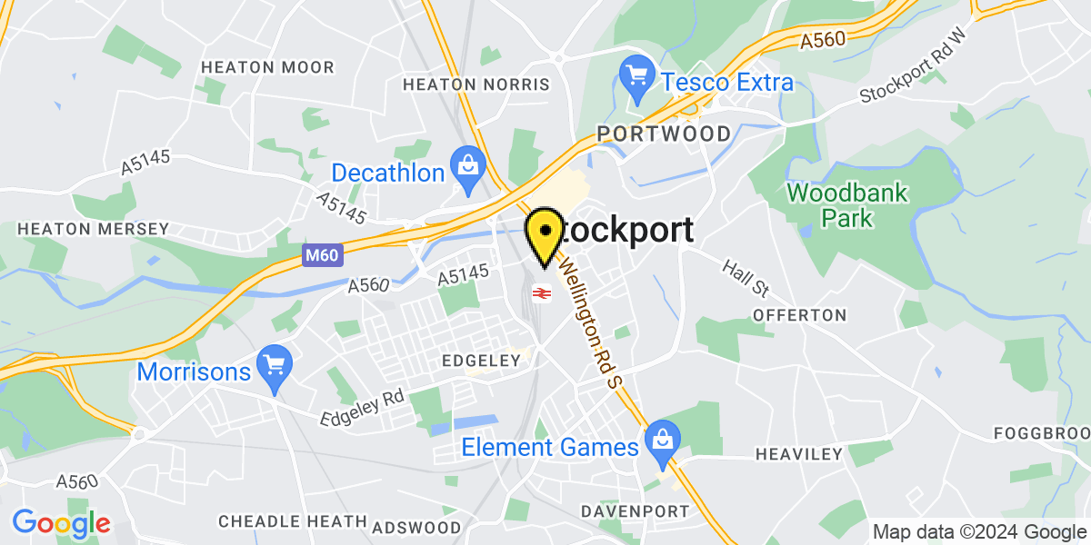 Map of Stockport Exchange Short Stay 1