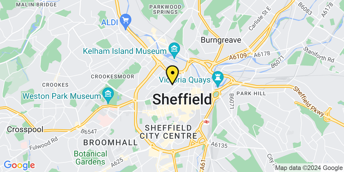 Map of Sheffield Solly Street