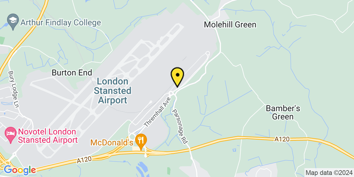 Map of Stansted Airport Meet and Greet