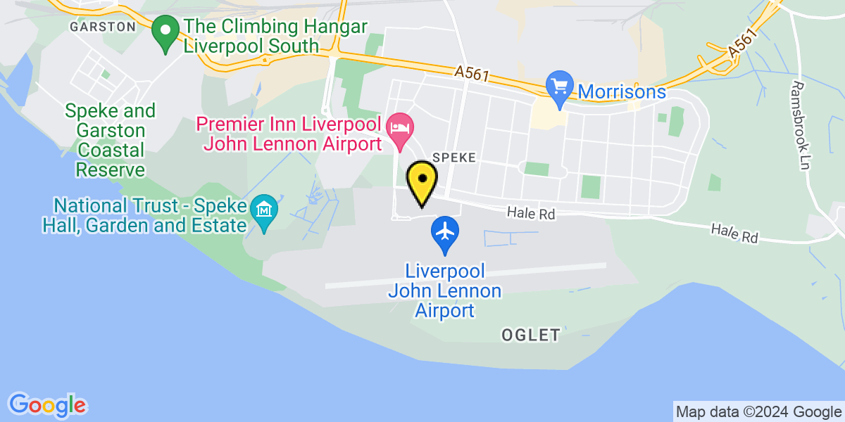 Map of Liverpool Airport Multi Storey