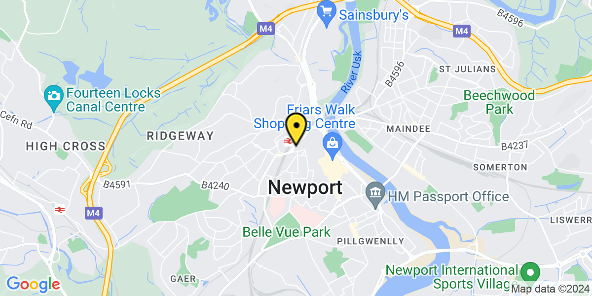 Map of Newport Station Approach