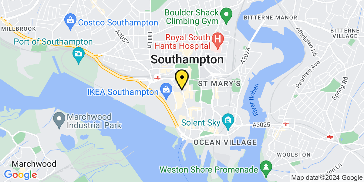 Map of Southampton Portland Terrace