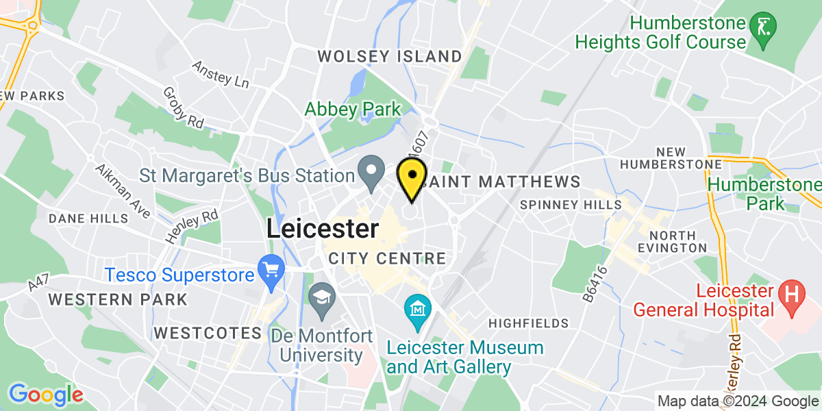 Map of Leicester Lee Circle - P&D