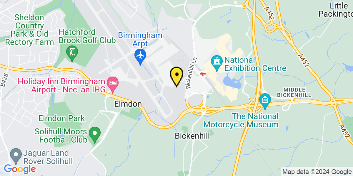 Map of Birmingham Airport Car Park 4