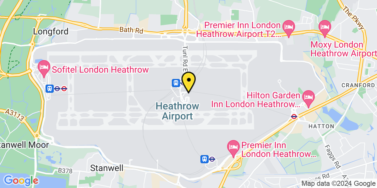 Map of Heathrow Meet and Greet T2