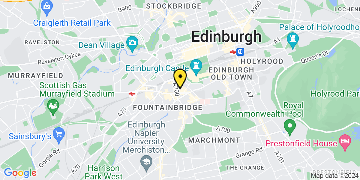Map of Edinburgh Grindlay Street Court