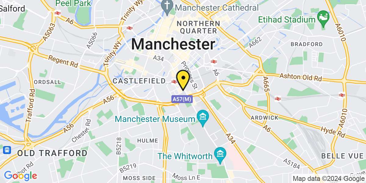 Map of Manchester Chester Street