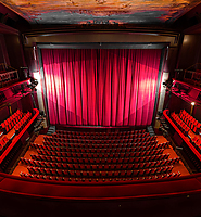 Christmas theatre curtains