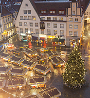 Christmas markets stalls