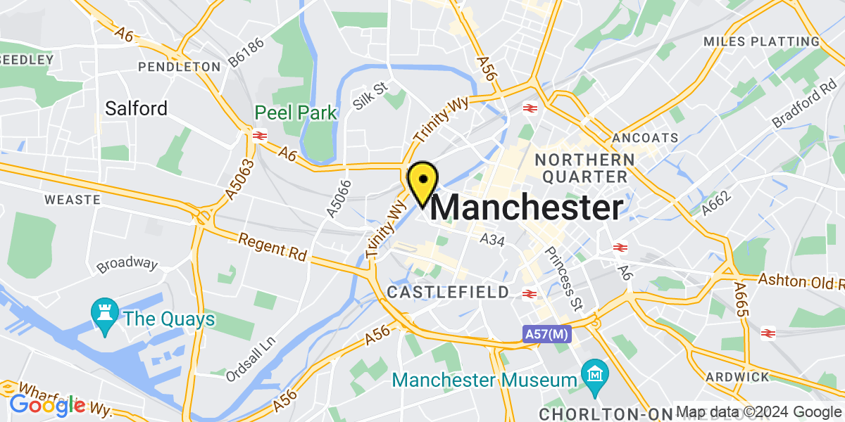 Map of Manchester Spinningfields