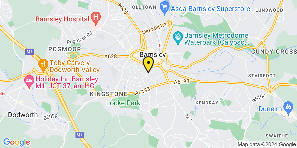 Map of Barnsley Upper New Street