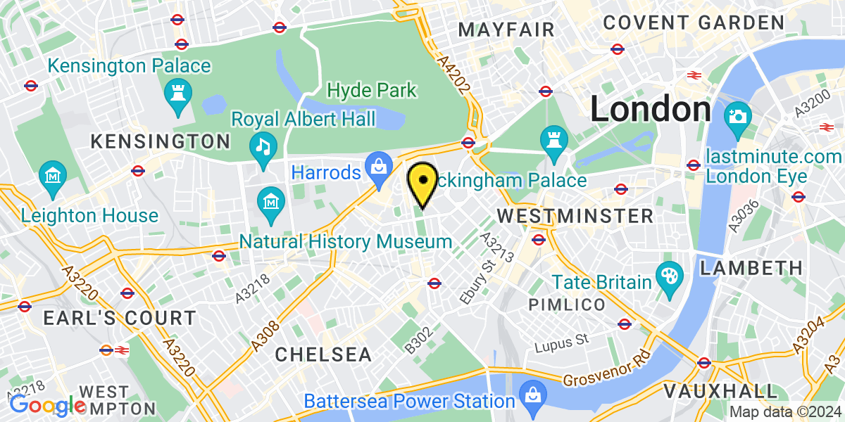 Map of London Cadogan Place