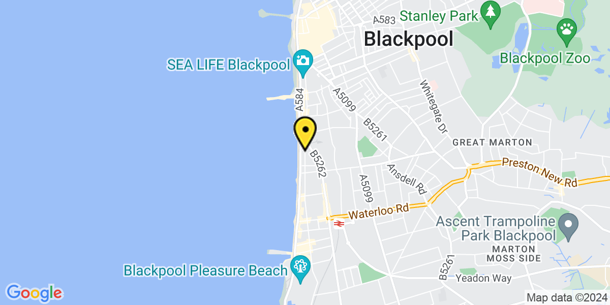 Map of Blackpool 273 Promenade 