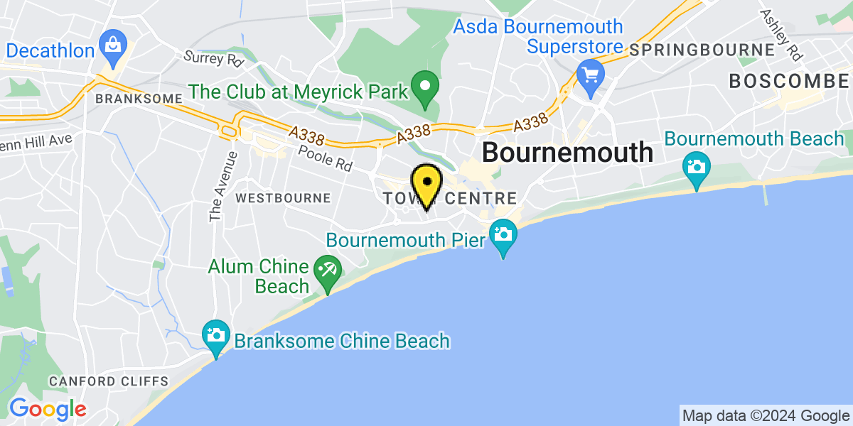 Map of Bournemouth Claremont Hotel