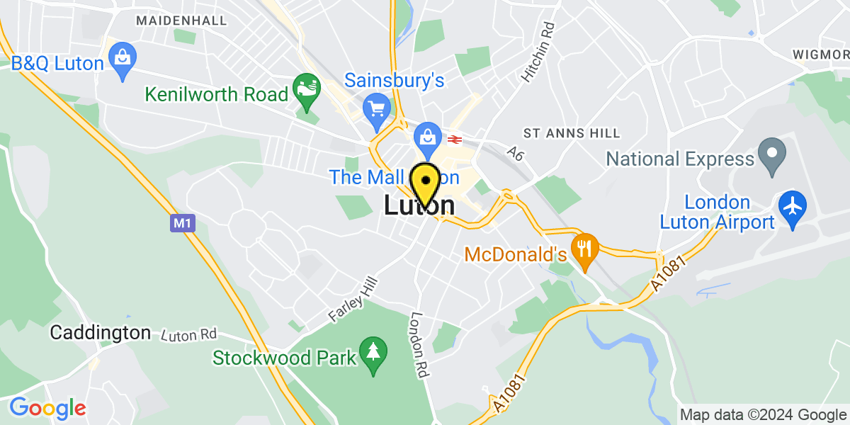 Map of Luton Regent Street