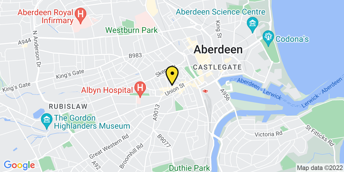 Map of Aberdeen Union Row