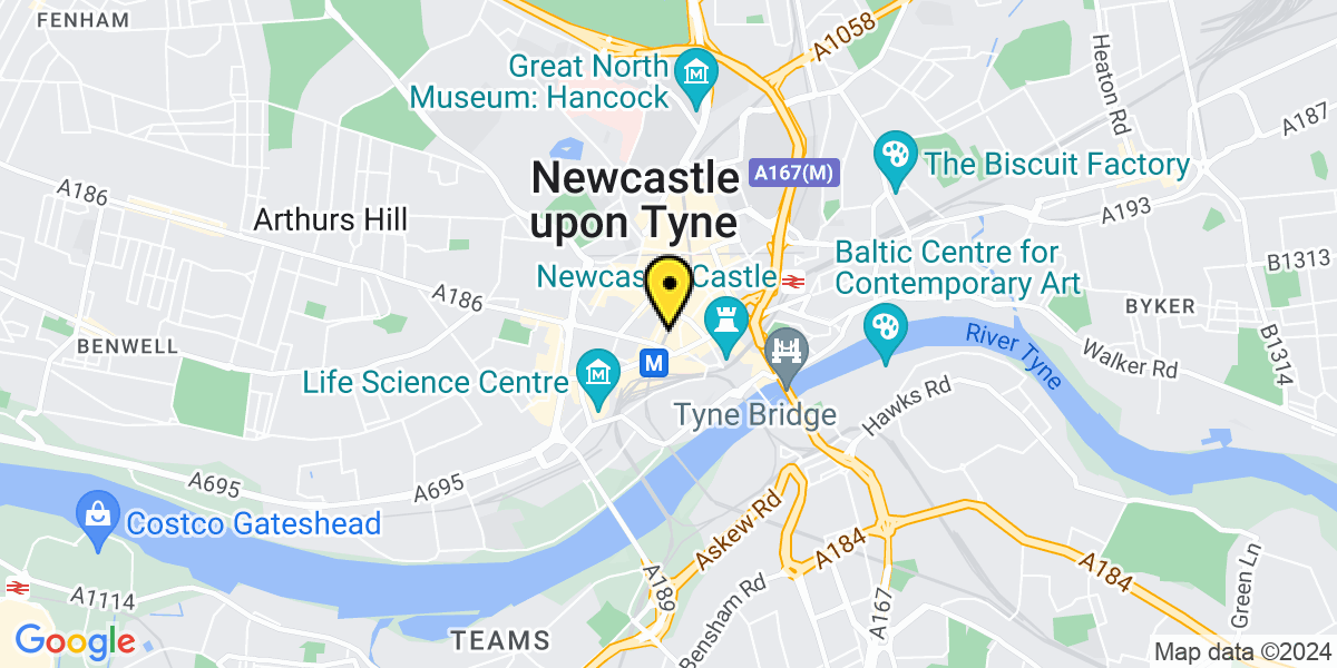 Map of Newcastle St John Street