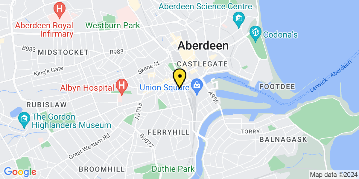 Map of Aberdeen Crown Lane