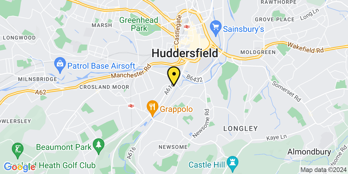 Map of Huddersfield Albert Street