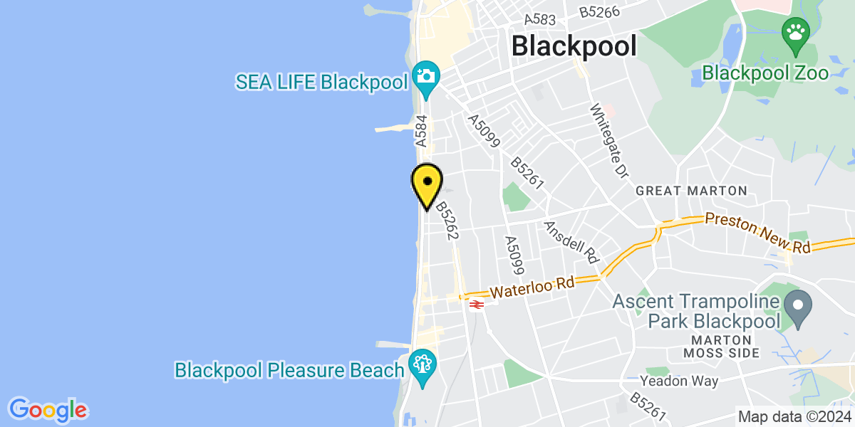 Map of Blackpool 281 Promenade