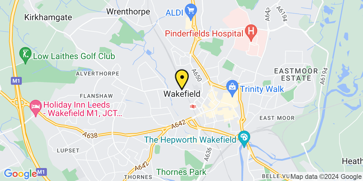 Map of Wakefield Balne Lane